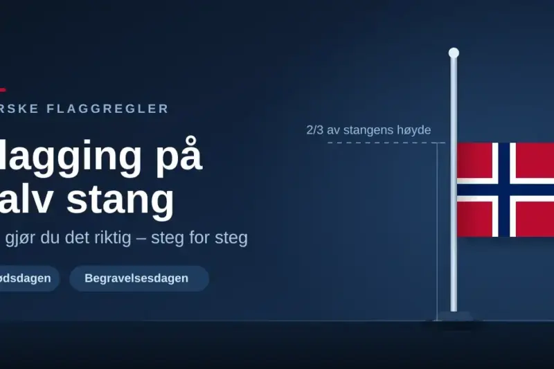 Flagging på halv stang: Slik gjør du det riktig