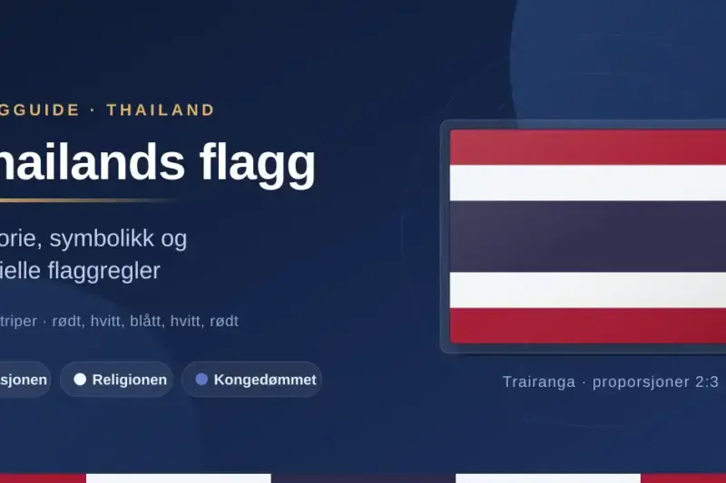 Thailand flagg: Historie, symbolikk og offisielle flaggregler for det thailandske nasjonalsymbolet