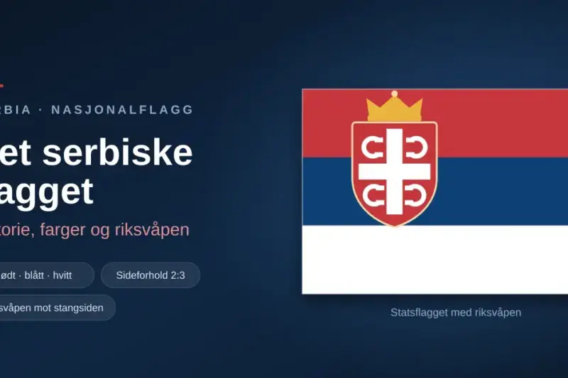 Det serbiske flagget: historie, farger og riksvåpen