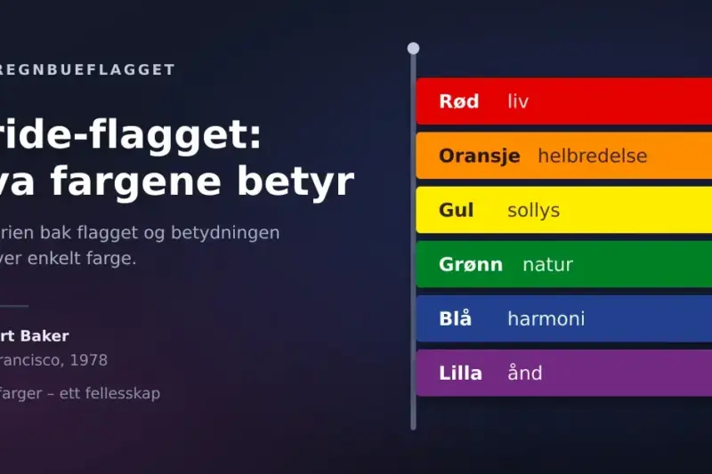 Pride-flagget: hva fargene betyr og flaggets historie